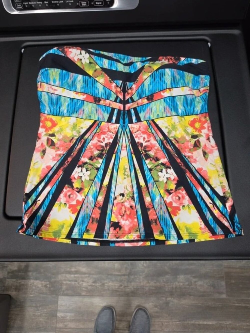 Ivanka Trump Multicolor Floral Strapless XL Tankini Swim Top ONLY
